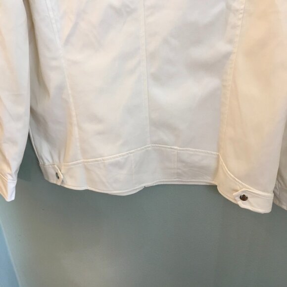 Faux Leather Men's Biker Jacket Off White - Picture 5 of 7